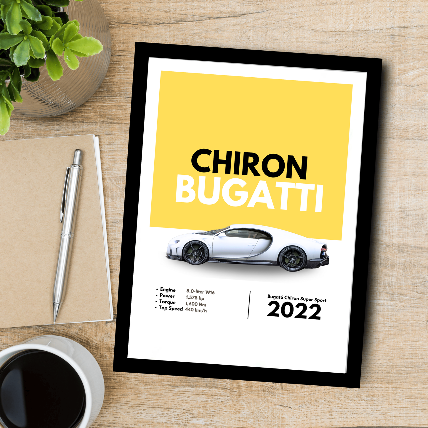 Chiron Buggati Supercar Artwork