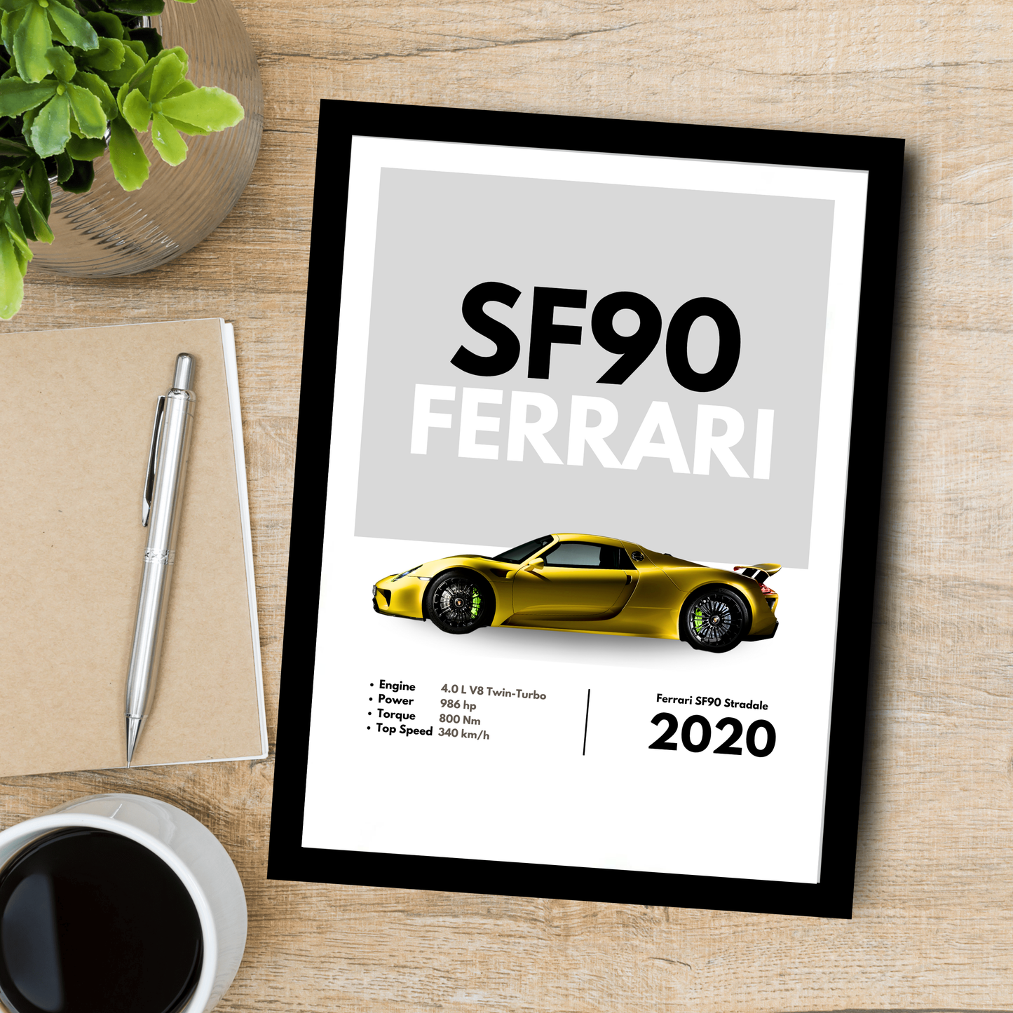 Ferrari SF90 Supercar Artwork