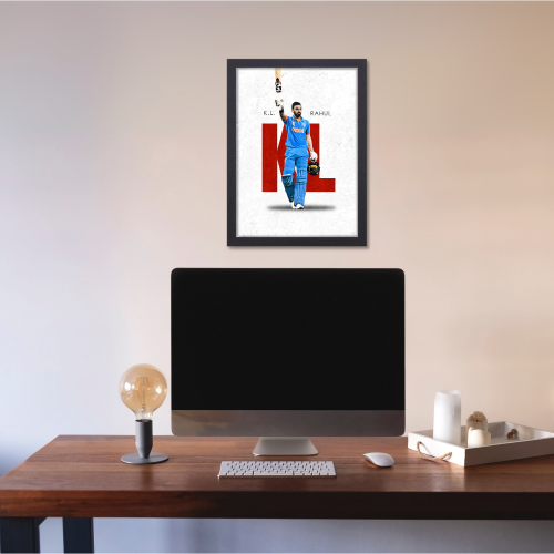 Cricketer Kl Rahul Poster Cricket Players Motivational Poster, Players Photo posters For wall decor, room decoration home bedroom living room Paintings Hostel Frame | Frames | Framed