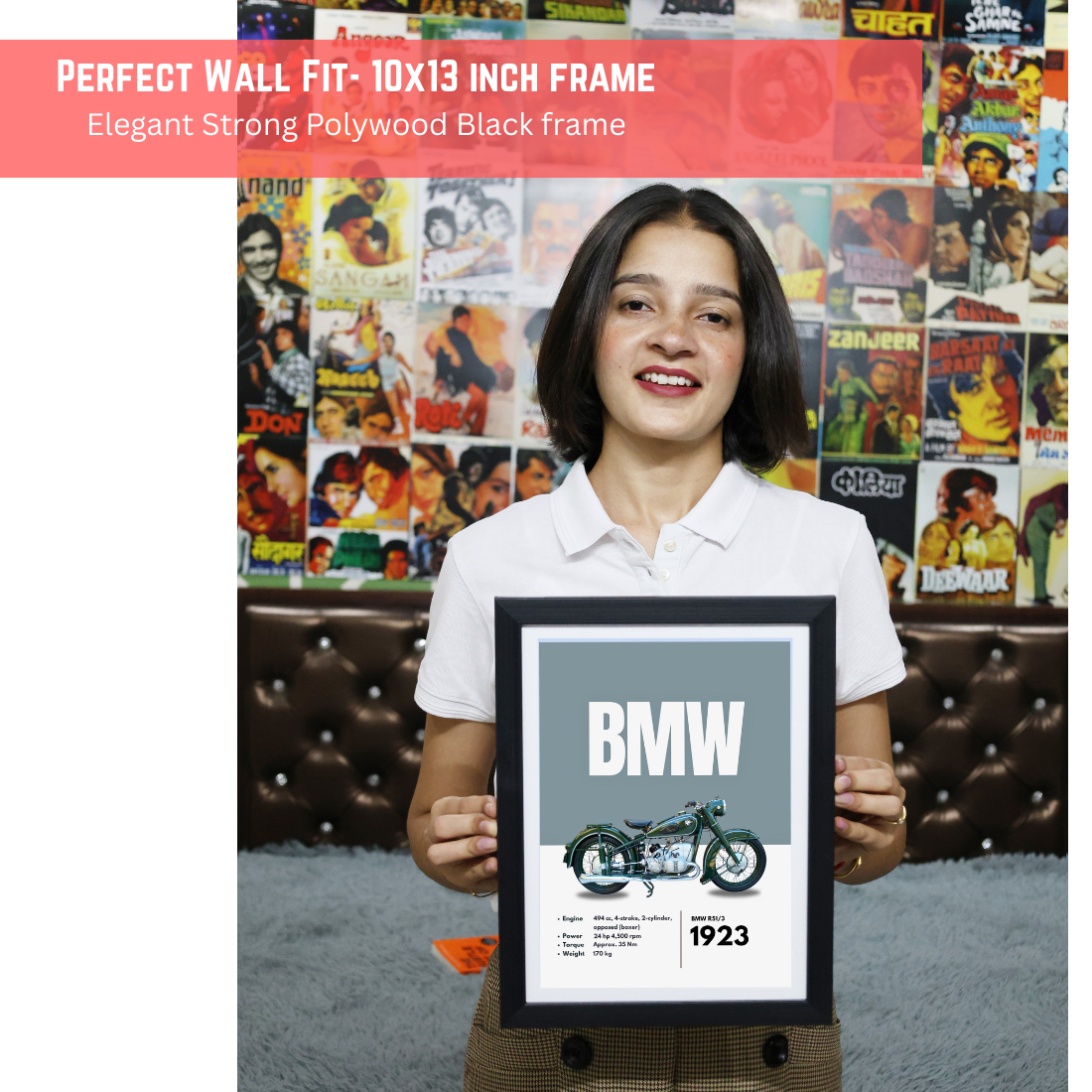 BMW R51/3 Superbikes Bikes Artwork Poster| Frame |Canvas | Vintage | Classic | Sports