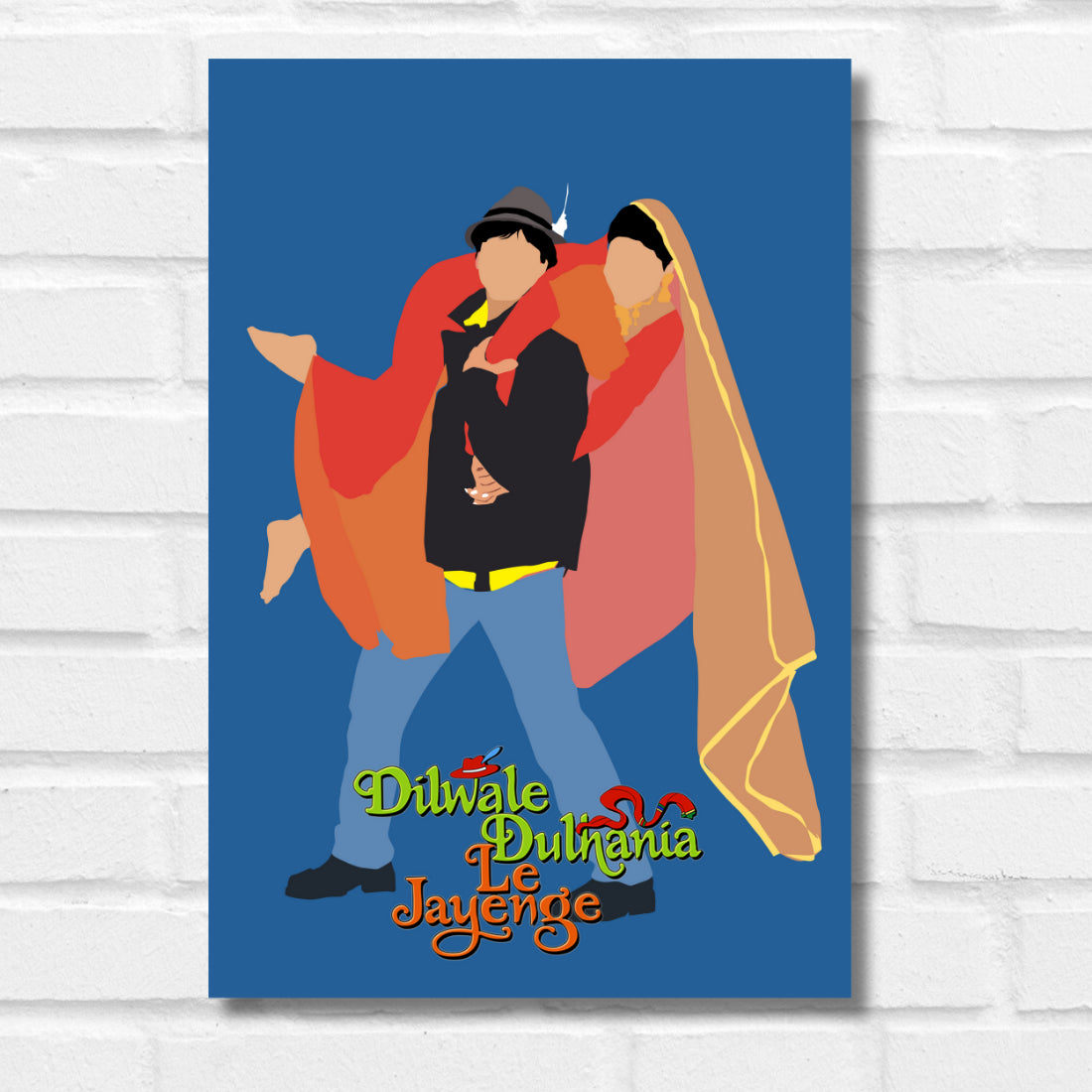 DDLJ Movie Shahrukh Khan Artwork Bollywood | Poster | Frame | Canvas