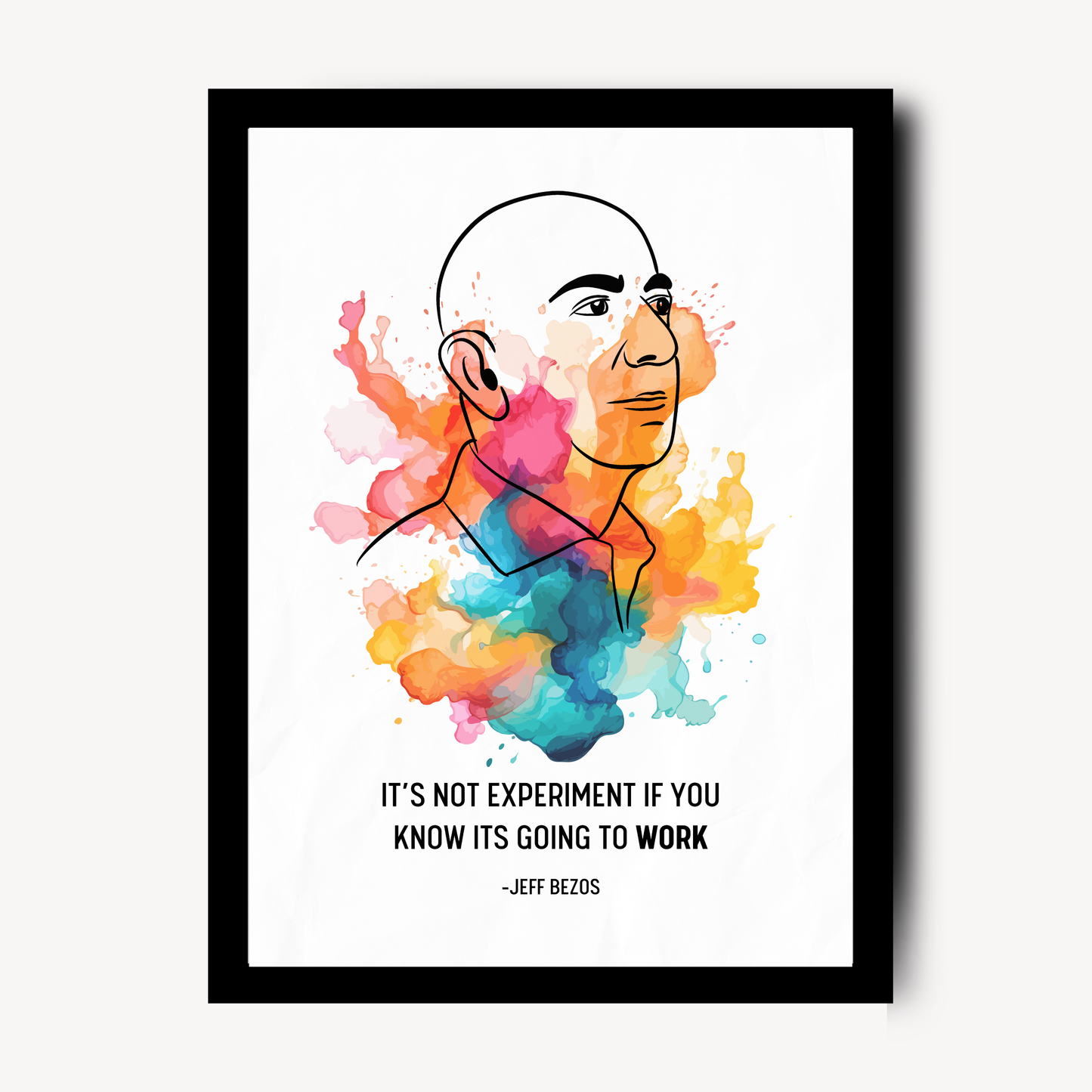 Jeff Bezos Motivational Quote Artwork | Poster | Frame | Canvas