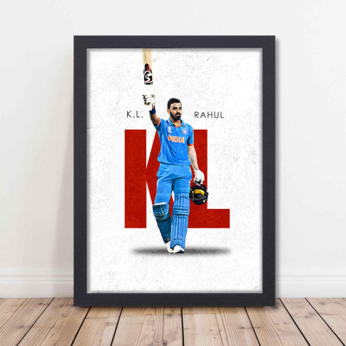 Cricketer Kl Rahul Poster Cricket Players Motivational Poster, Players Photo posters For wall decor, room decoration home bedroom living room Paintings Hostel Frame | Frames | Framed