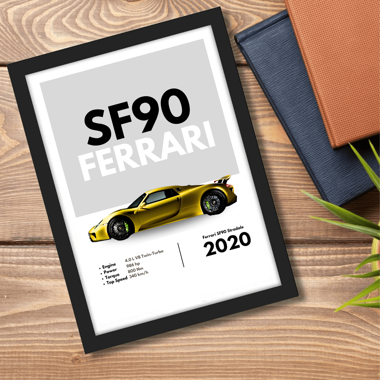 Ferrari SF90 Supercar Artwork