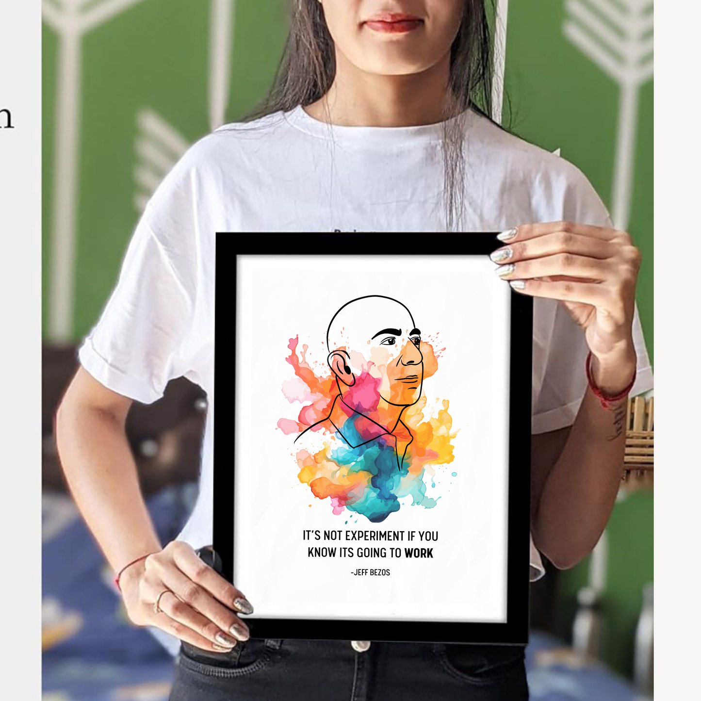 Jeff Bezos Motivational Quote Artwork | Poster | Frame | Canvas