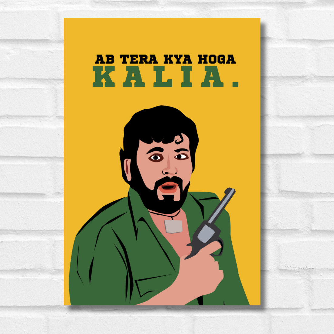 SHOLAY MOVIE QUOTE POSTER KAALIA GABBAR QUOTE POSTER THAKUR POSTER CLASSIC MOVIE POSTER