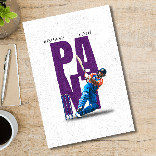 Cricketer Rishabh Pant Poster Cricket Players Motivational Poster, Players Photo posters For wall decor, room decoration home bedroom living room Paintings Hostel Frame | Frames | Framed
