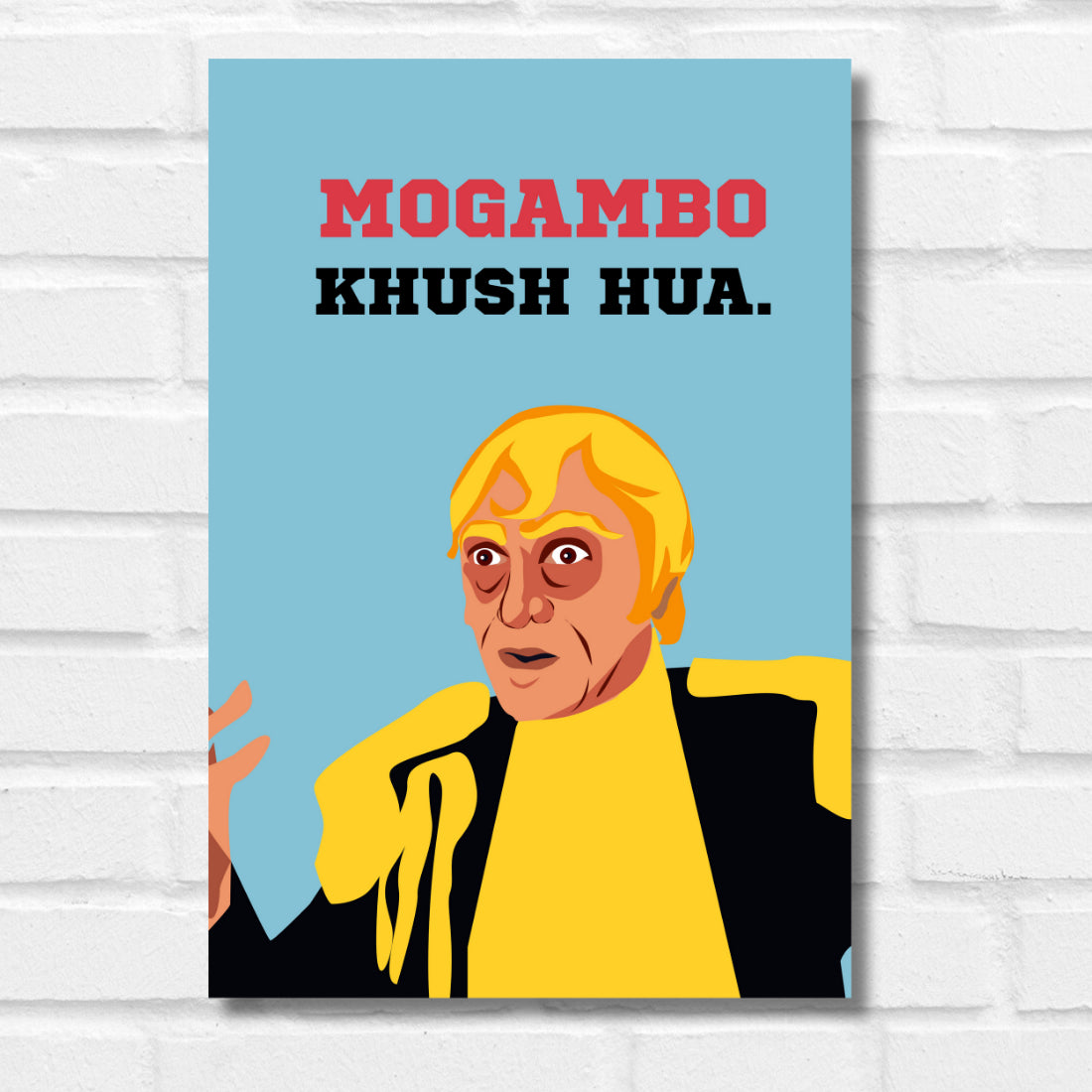 MOGAMBO POSTER FUNNY POSTER COMEDY POSTER AMRISH PURI POSTER