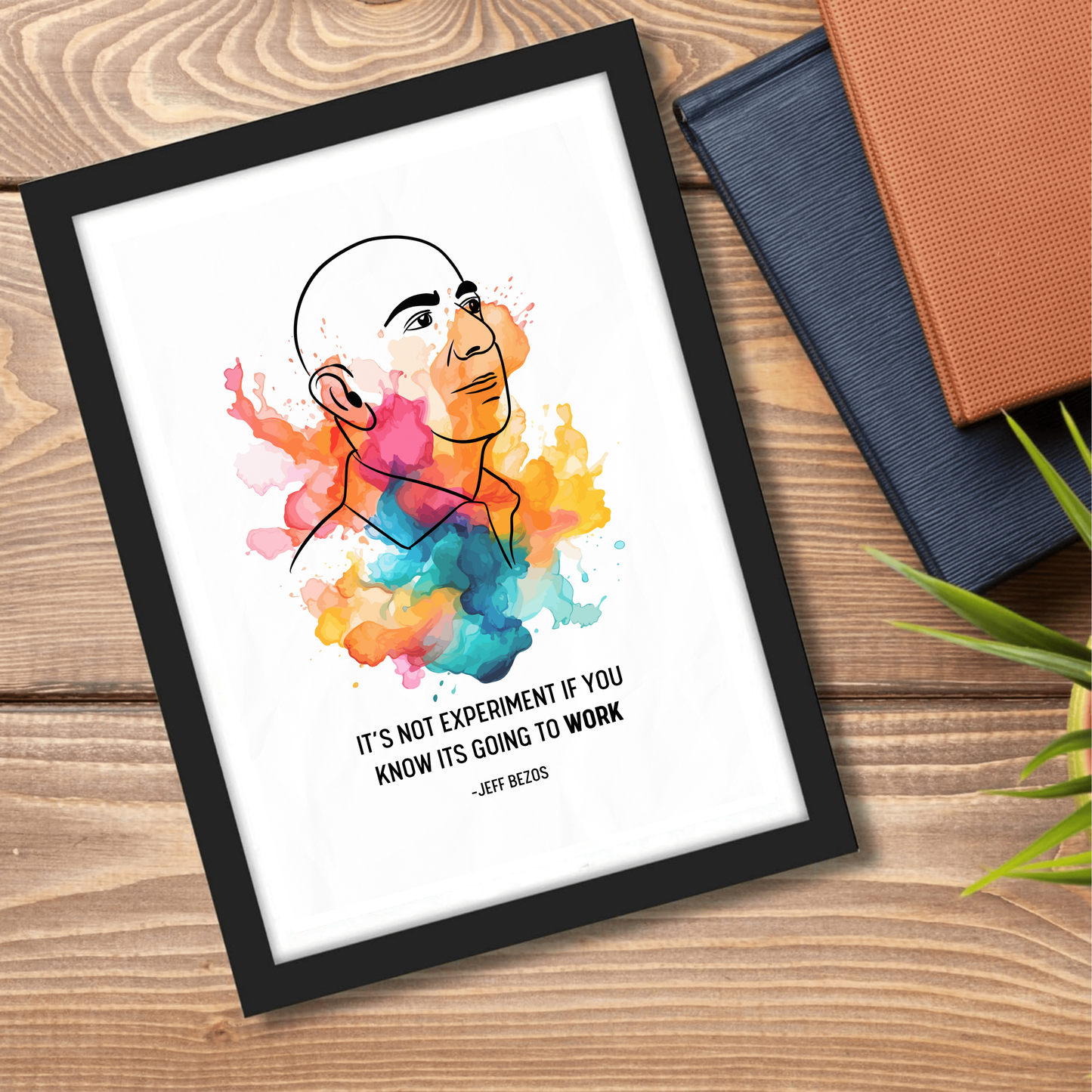 Jeff Bezos Motivational Quote Artwork | Poster | Frame | Canvas