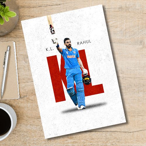 Cricketer Kl Rahul Poster Cricket Players Motivational Poster, Players Photo posters For wall decor, room decoration home bedroom living room Paintings Hostel Frame | Frames | Framed