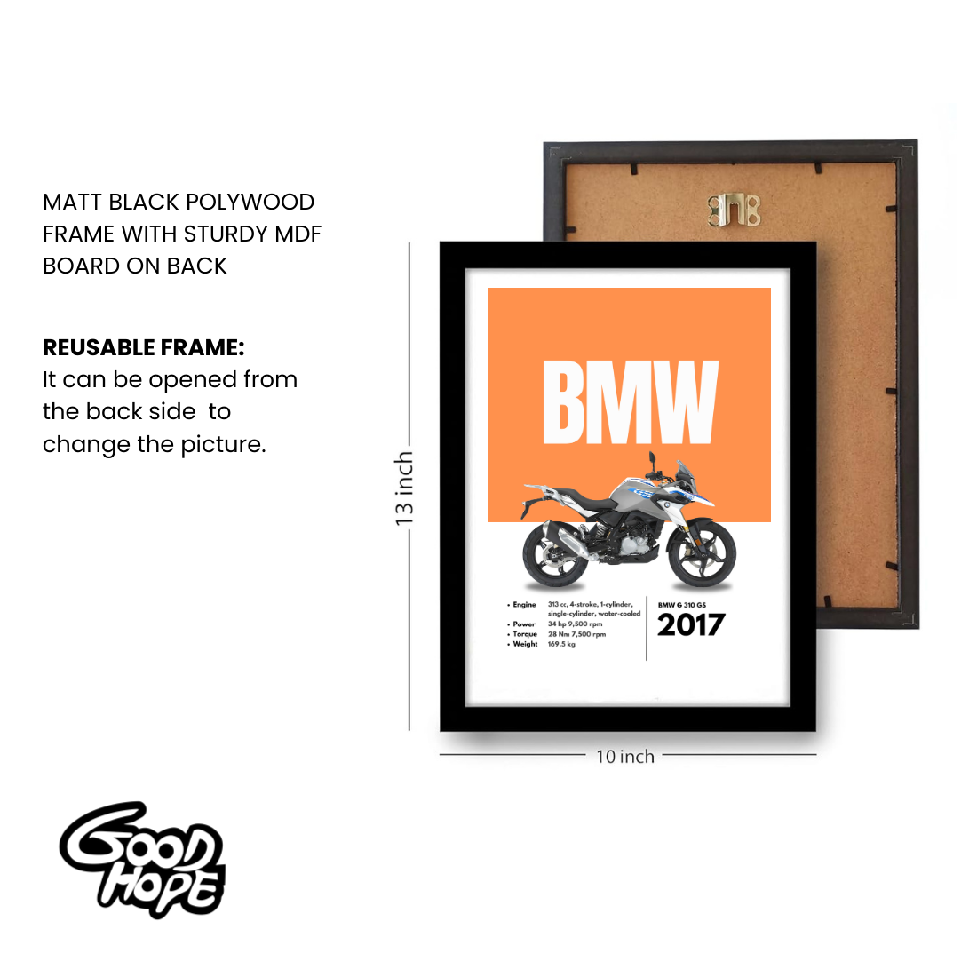 BMW G310S Superbikes Bikes Artwork Poster| Frame |Canvas | Vintage | Classic | Sports