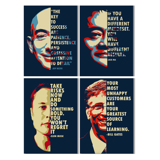 Motivational Quotes (Set Of 4) Artwork