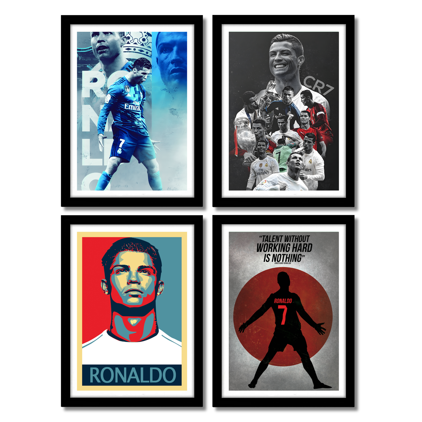 Cristiano Ronaldo(Set Of 4) Football Artwork