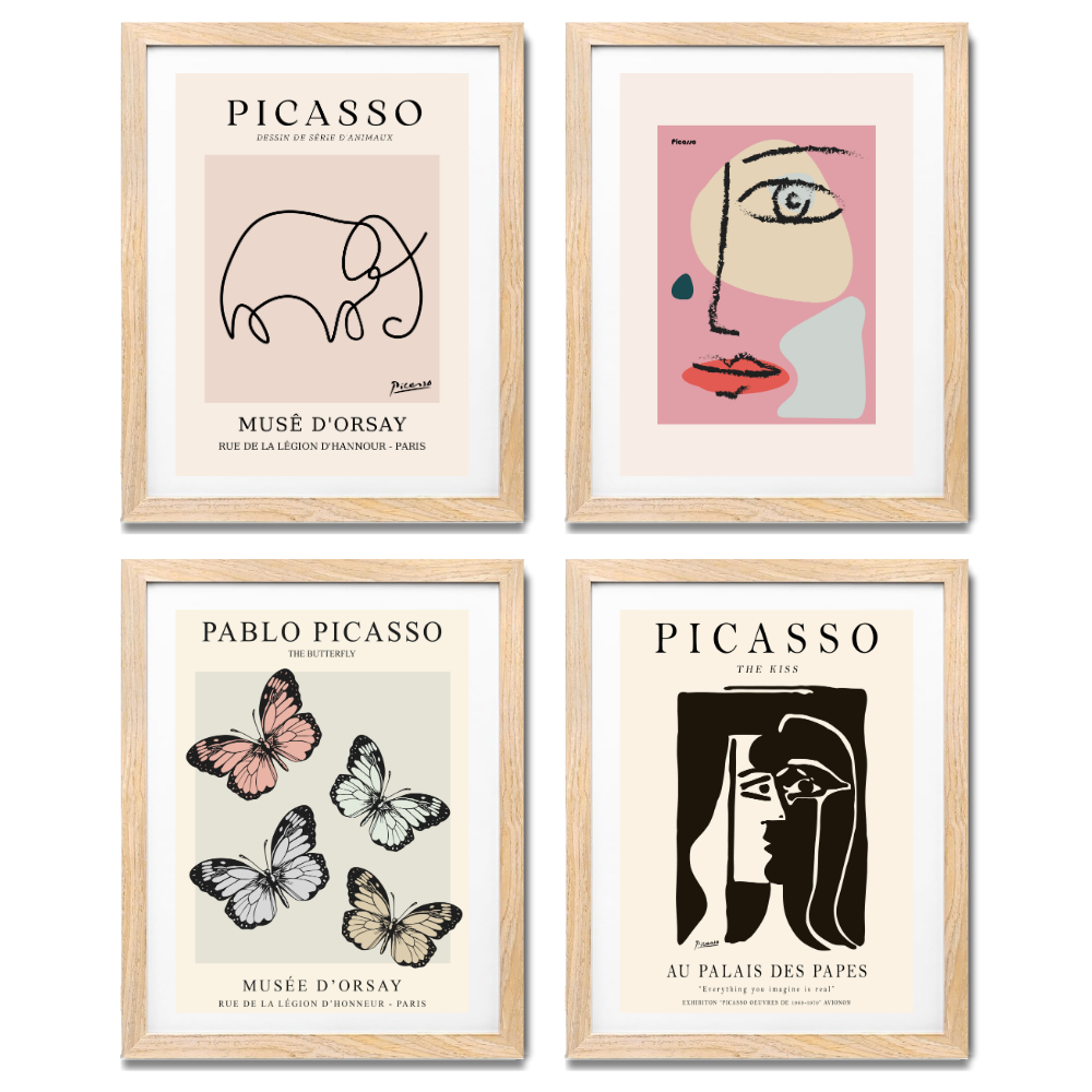 Picasso Paintings frame Posters Wall art, framed art prints, home decor, office decor, living room wall art, bedroom wall decor, Boho Wall Art kitchen wall art, modern wall decoration, art prints set, classic art decor, artistic wall decor, interior decoration, ready to hang art, canvas wall art, gift for art lovers, Van Gogh wall art, Van Gogh prints, Starry Night, Sunflowers painting, Matisse wall art, Matisse prints, The Dance painting, Pablo Picasso wall art, Picasso prints, Guernica painting.