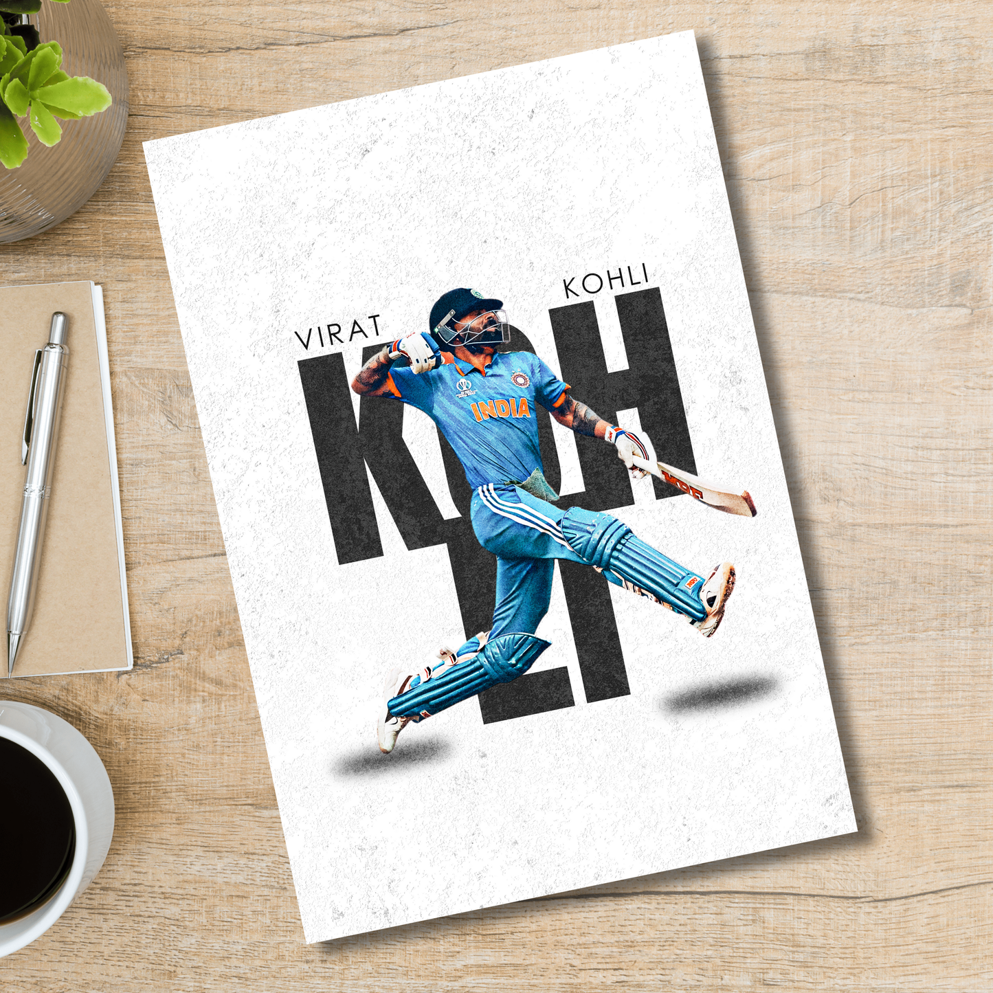 Cricketer Virat Kohli Poster Cricket Players Motivational Poster, Players Photo posters For wall decor, room decoration home bedroom living room Paintings Hostel Frame | Frames | Framed