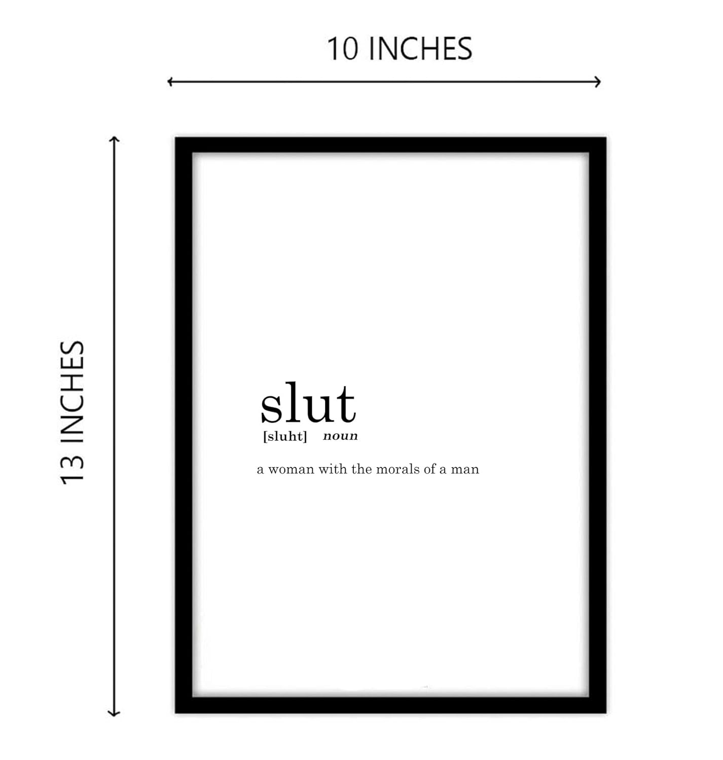 Slut Funny Dictionary Art work