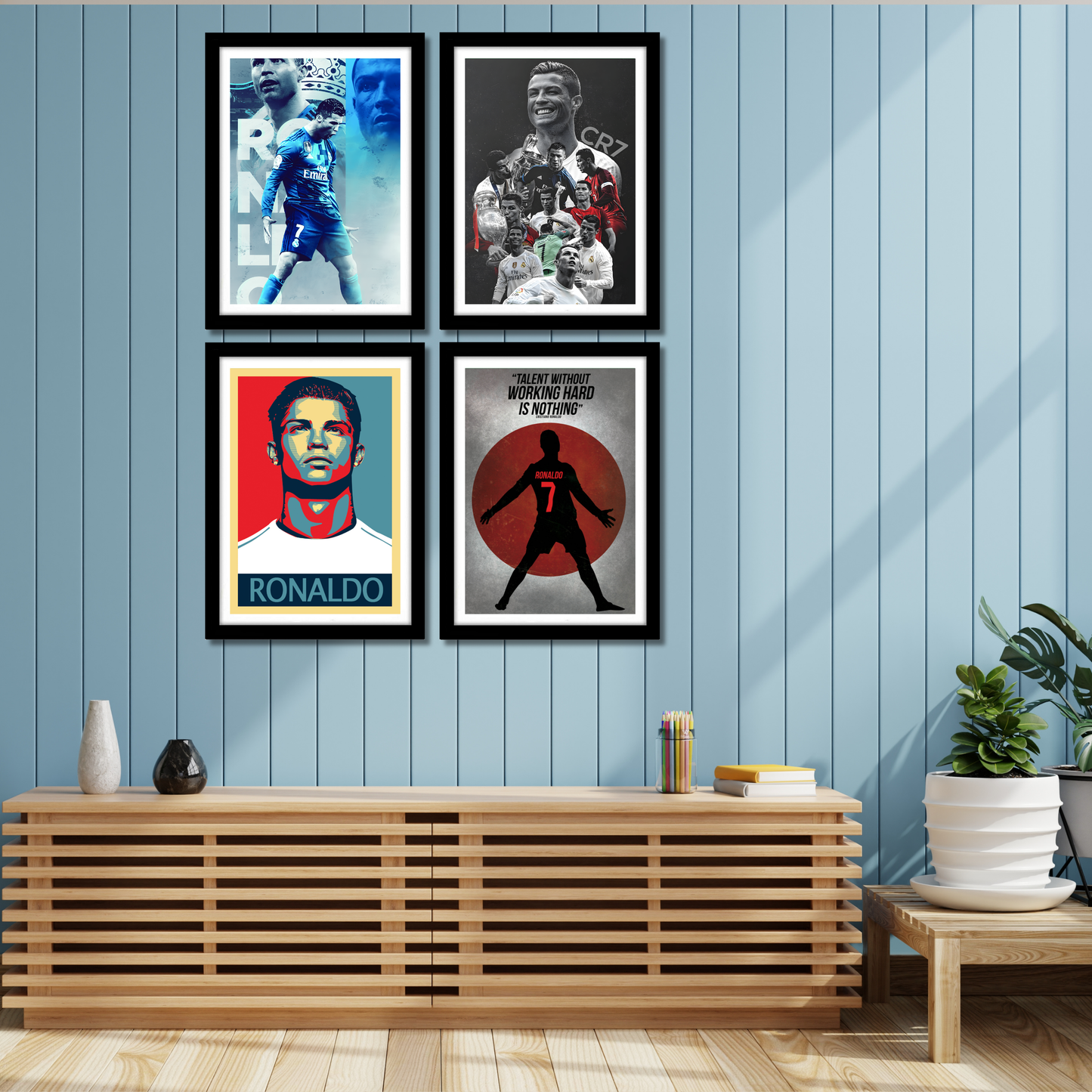 Cristiano Ronaldo(Set Of 4) Football Artwork