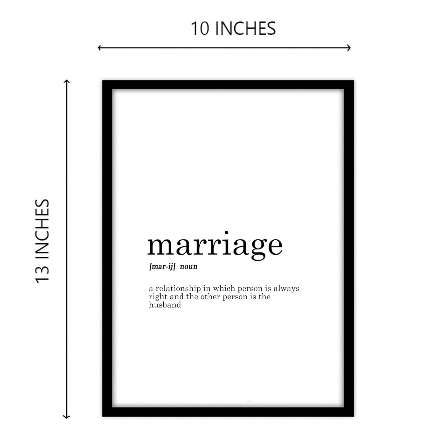 Marriage Funny Dictionary Art work