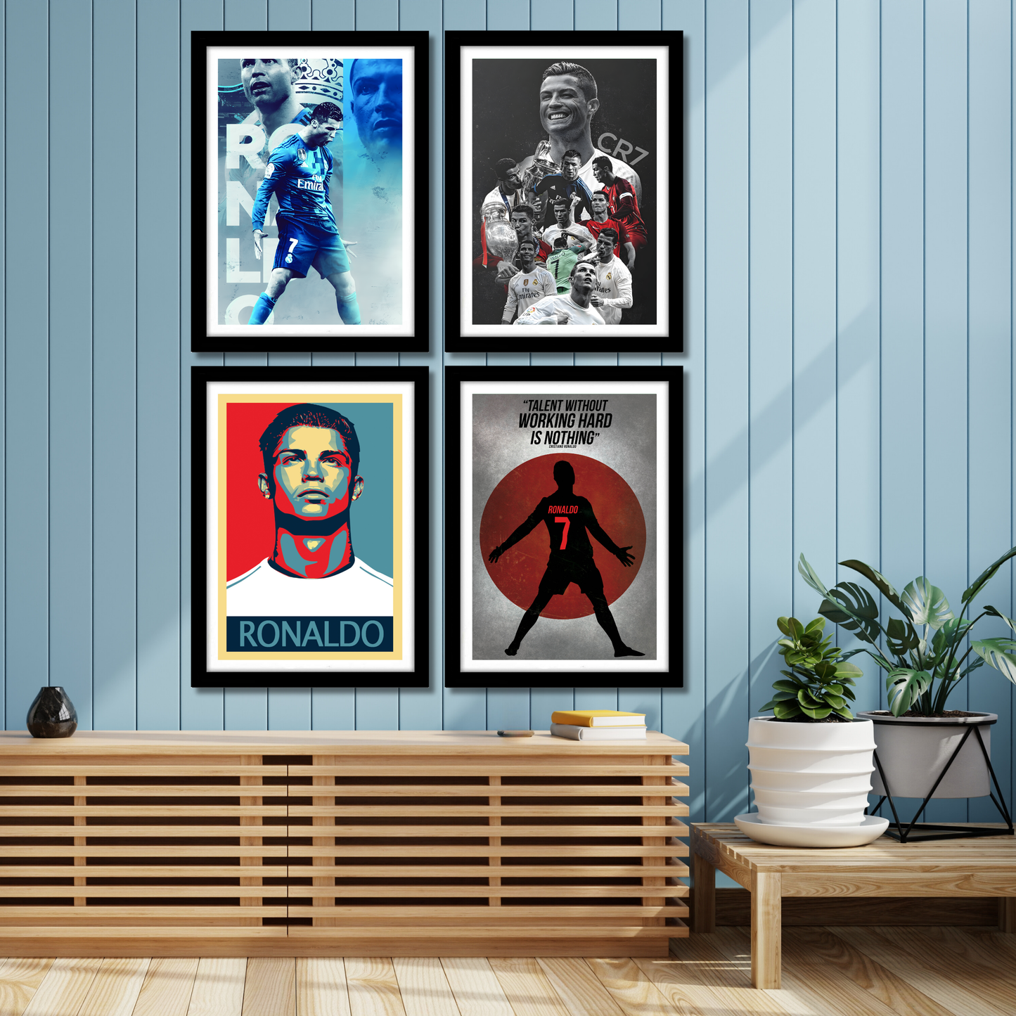 Cristiano Ronaldo(Set Of 4) Football Artwork