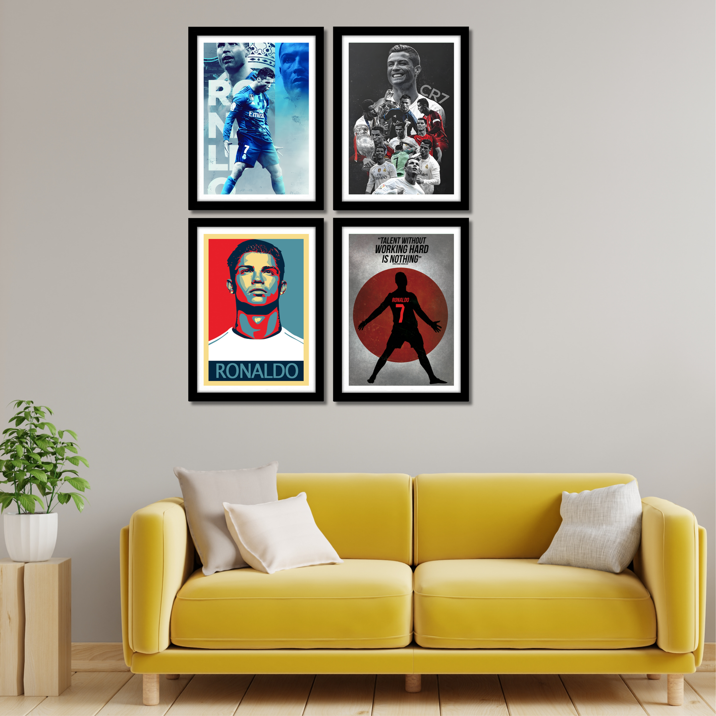 Cristiano Ronaldo(Set Of 4) Football Artwork