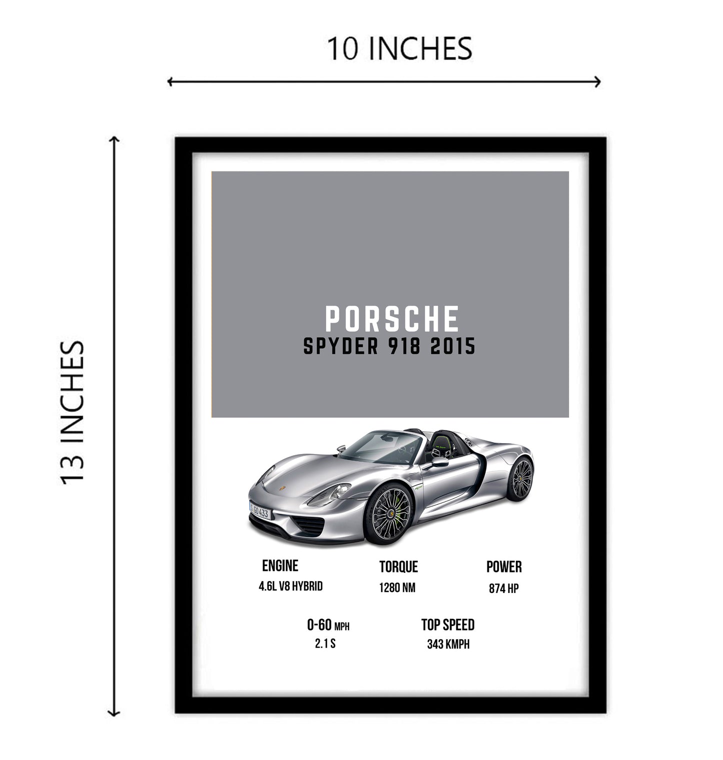 Porsche Spyder Supercars Art work