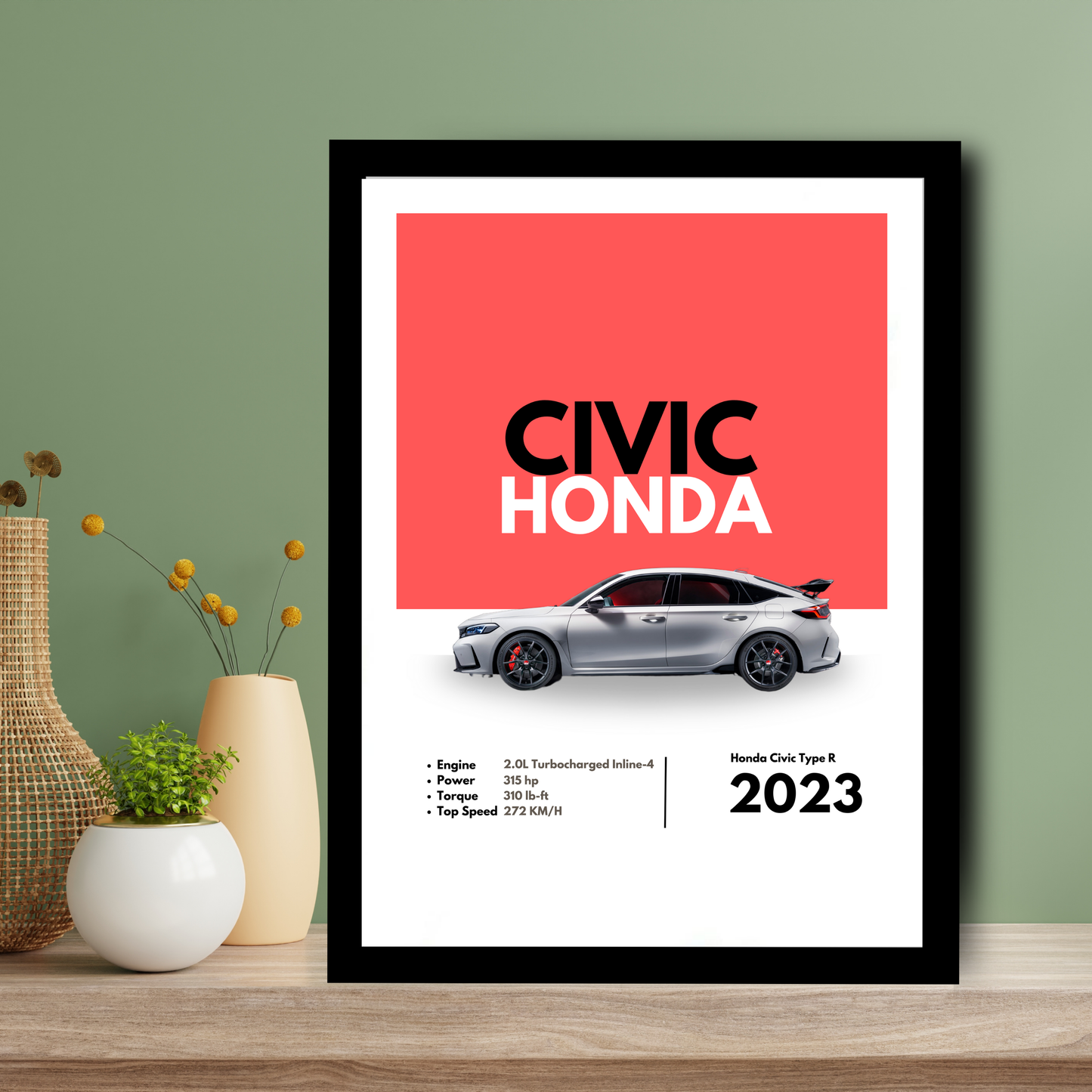 Honda Civic Supercar Artwork