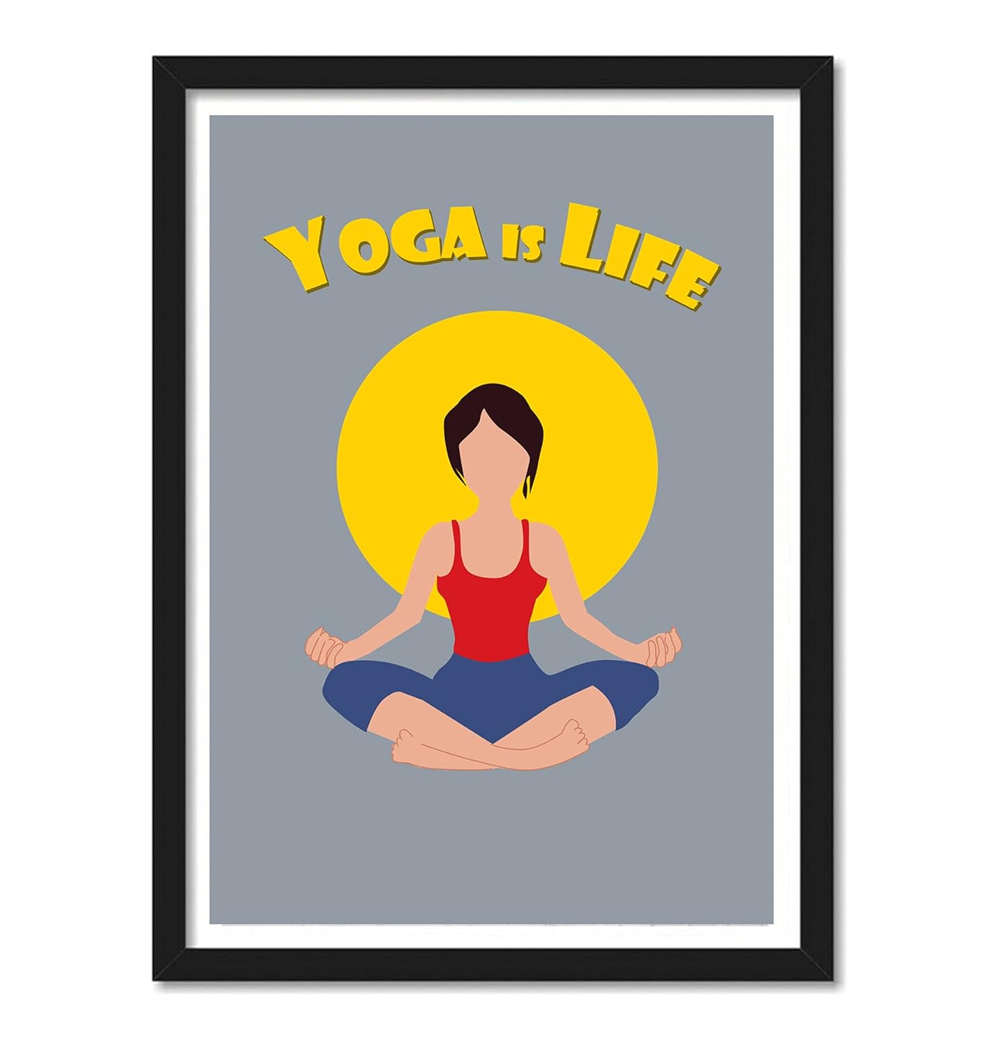 Yoga Is Life Motivational Art work