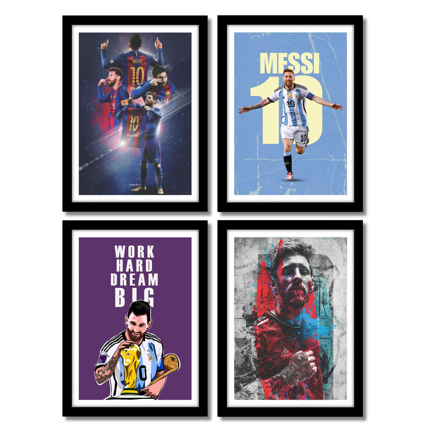 Leonel Messi (Set Of 4) Artworks