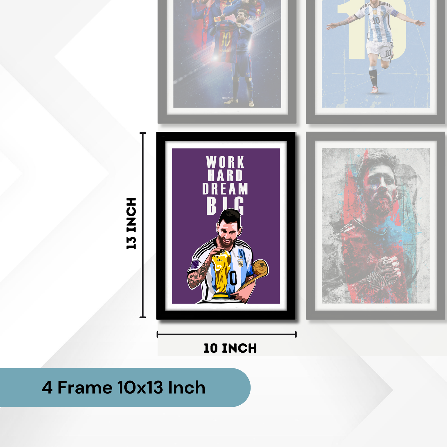 Leonel Messi (Set Of 4) Artworks