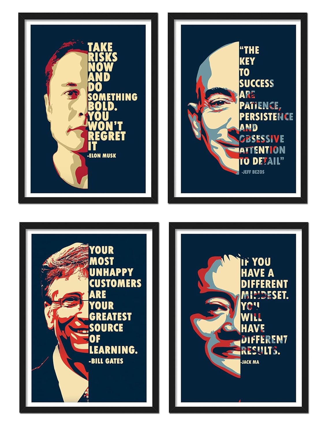 Motivational Quotes (Set Of 4) Artwork