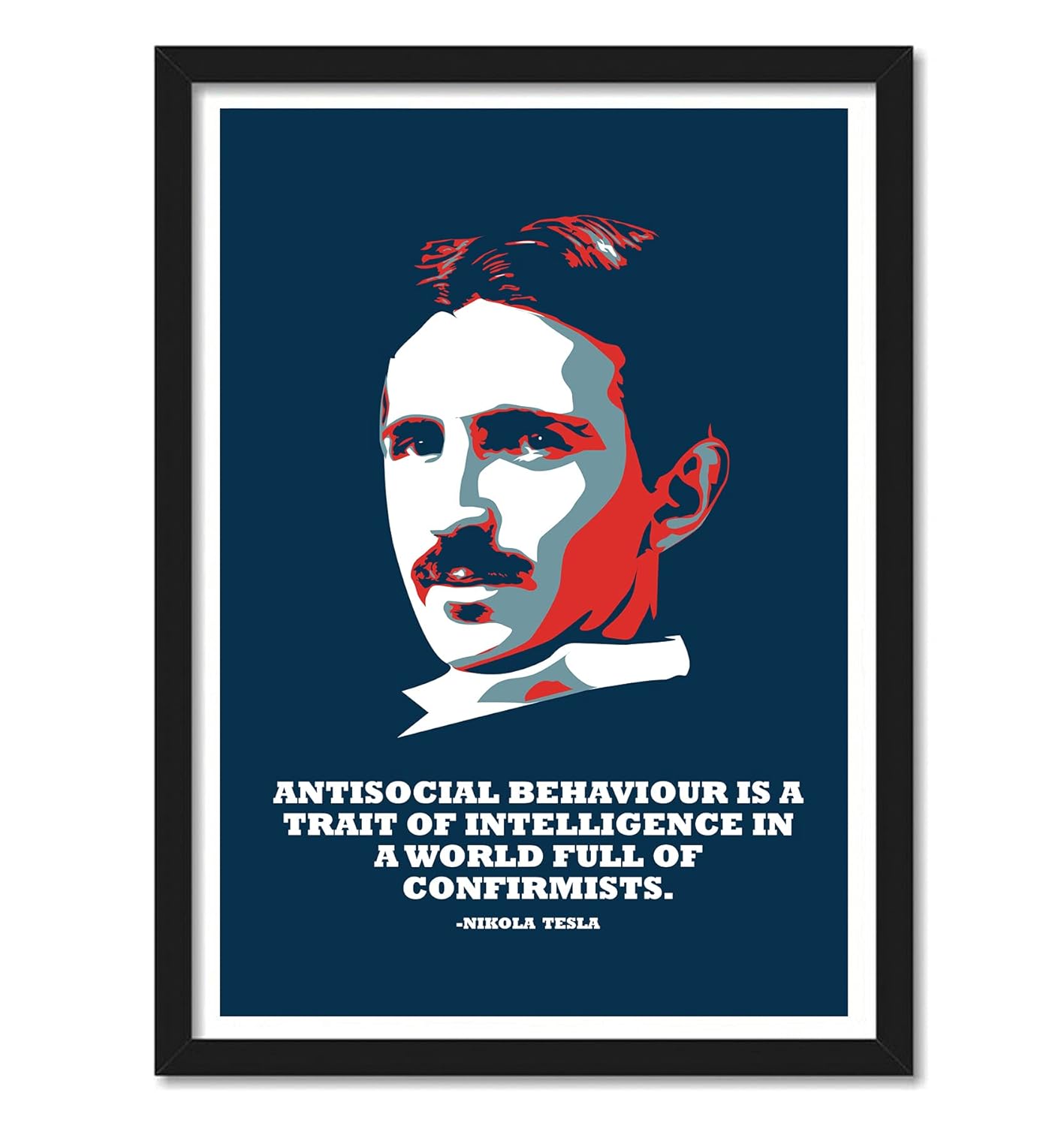Nikola Tesla Motivational Art work