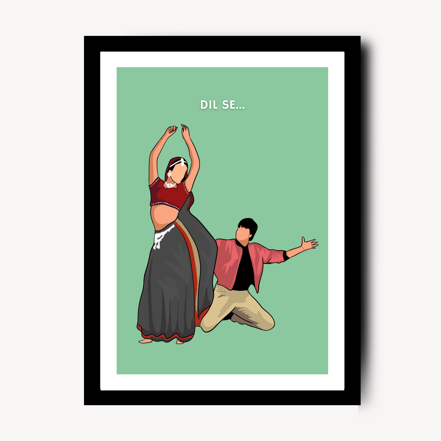 Dil se Movie Shahrukh Khan Artwork Bollywood | Poster | Frame | Canvas