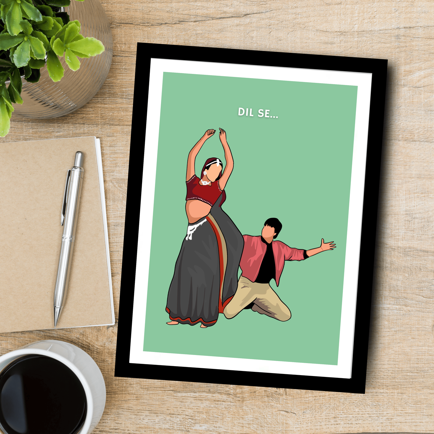 Dil se Movie Shahrukh Khan Artwork Bollywood | Poster | Frame | Canvas