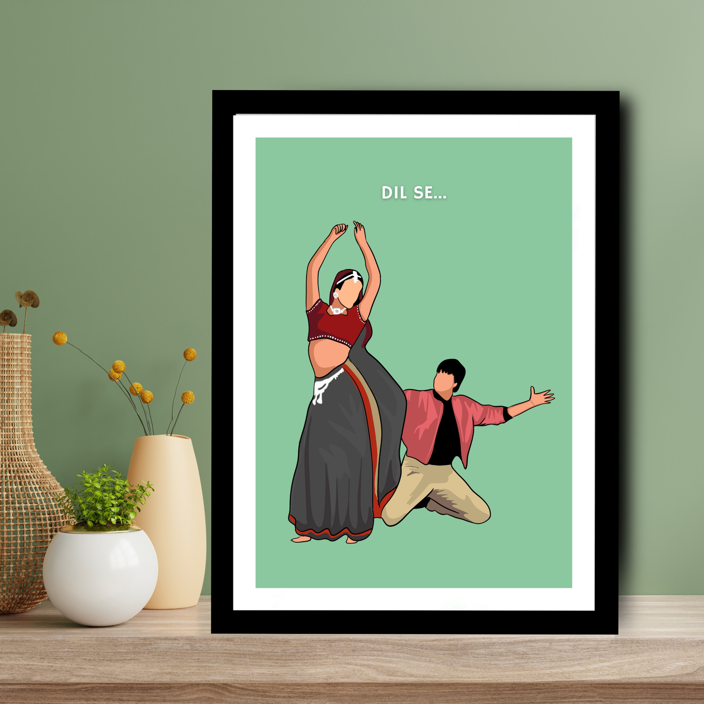 Dil se Movie Shahrukh Khan Artwork Bollywood | Poster | Frame | Canvas