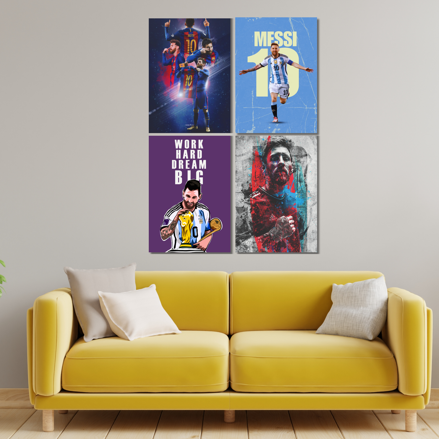 Leonel Messi (Set Of 4) Artworks