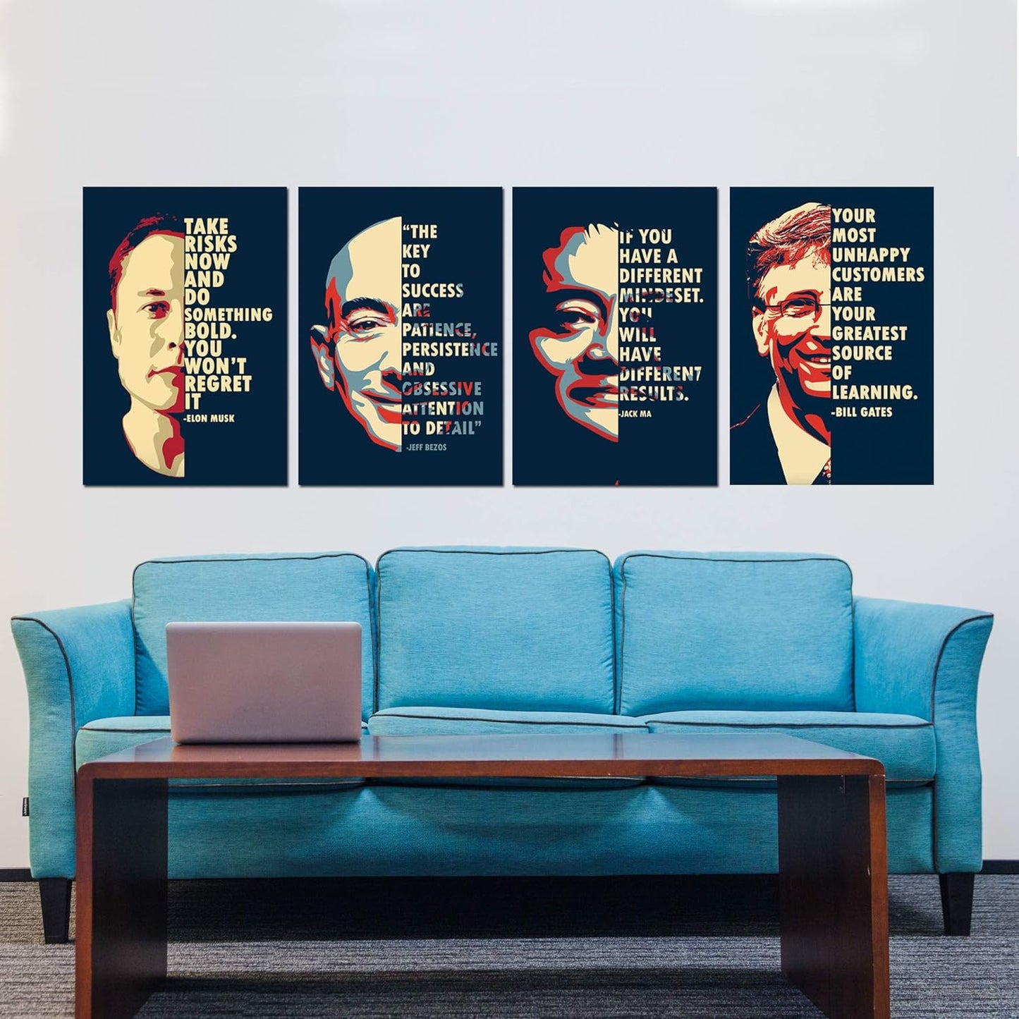 Motivational Quotes (Set Of 4) Artwork