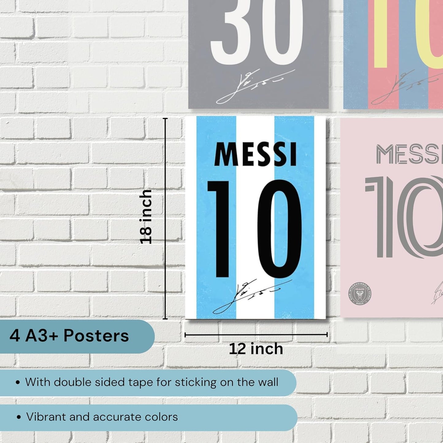 Leonel Messi Jersey (Set Of 4) Artwork