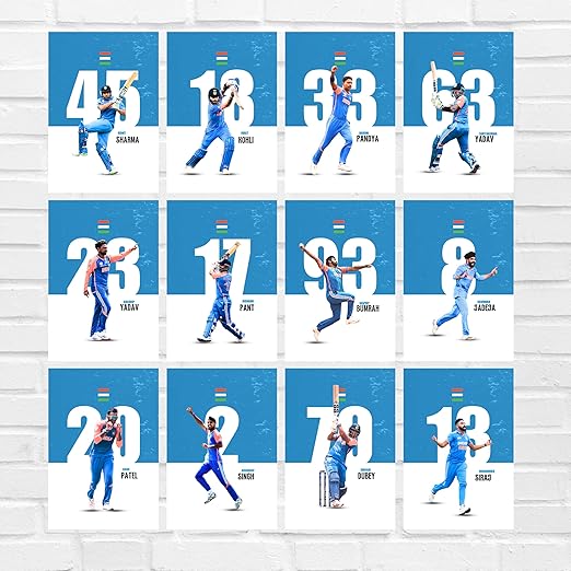 GOOD HOPE World Cup Squads Indian Cricket Player Combos Artwork(Set Of 10)