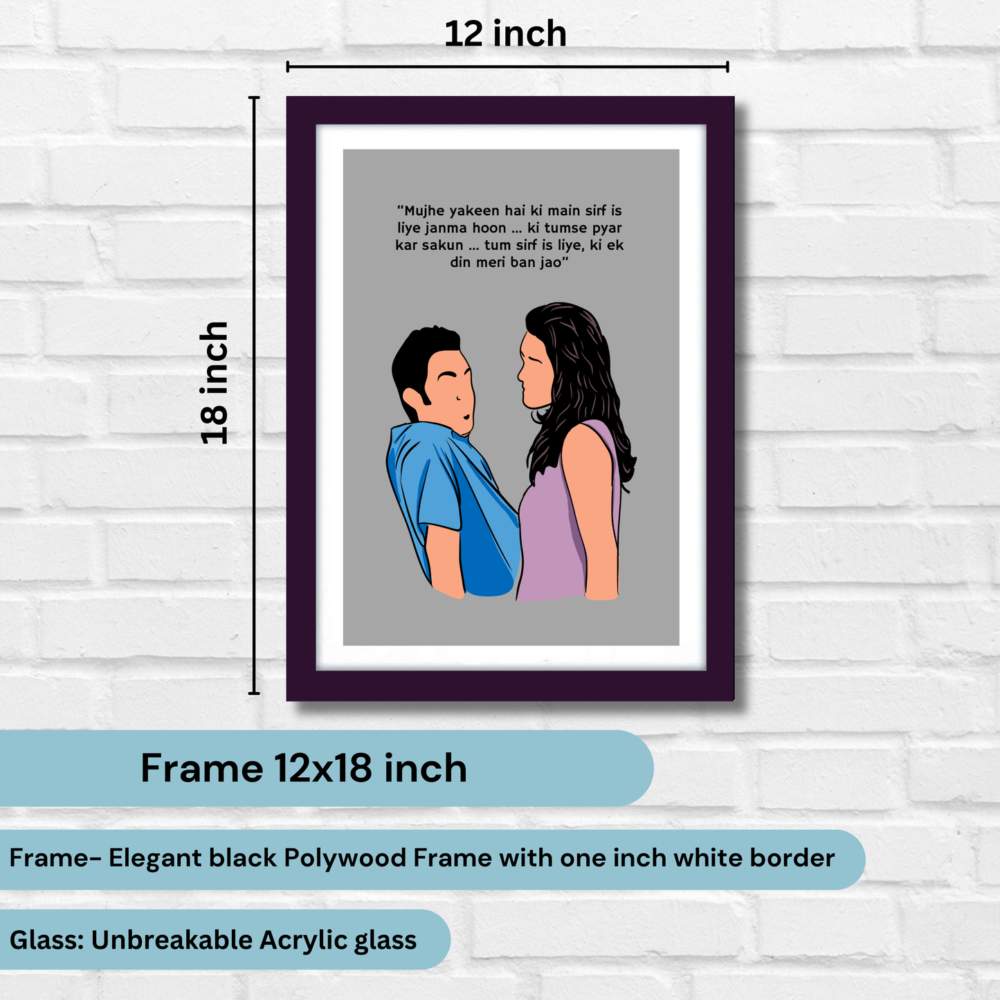 Dil Chahta hai Movie Aamir Khan Artwork Bollywood | Poster | Frame | Canvas