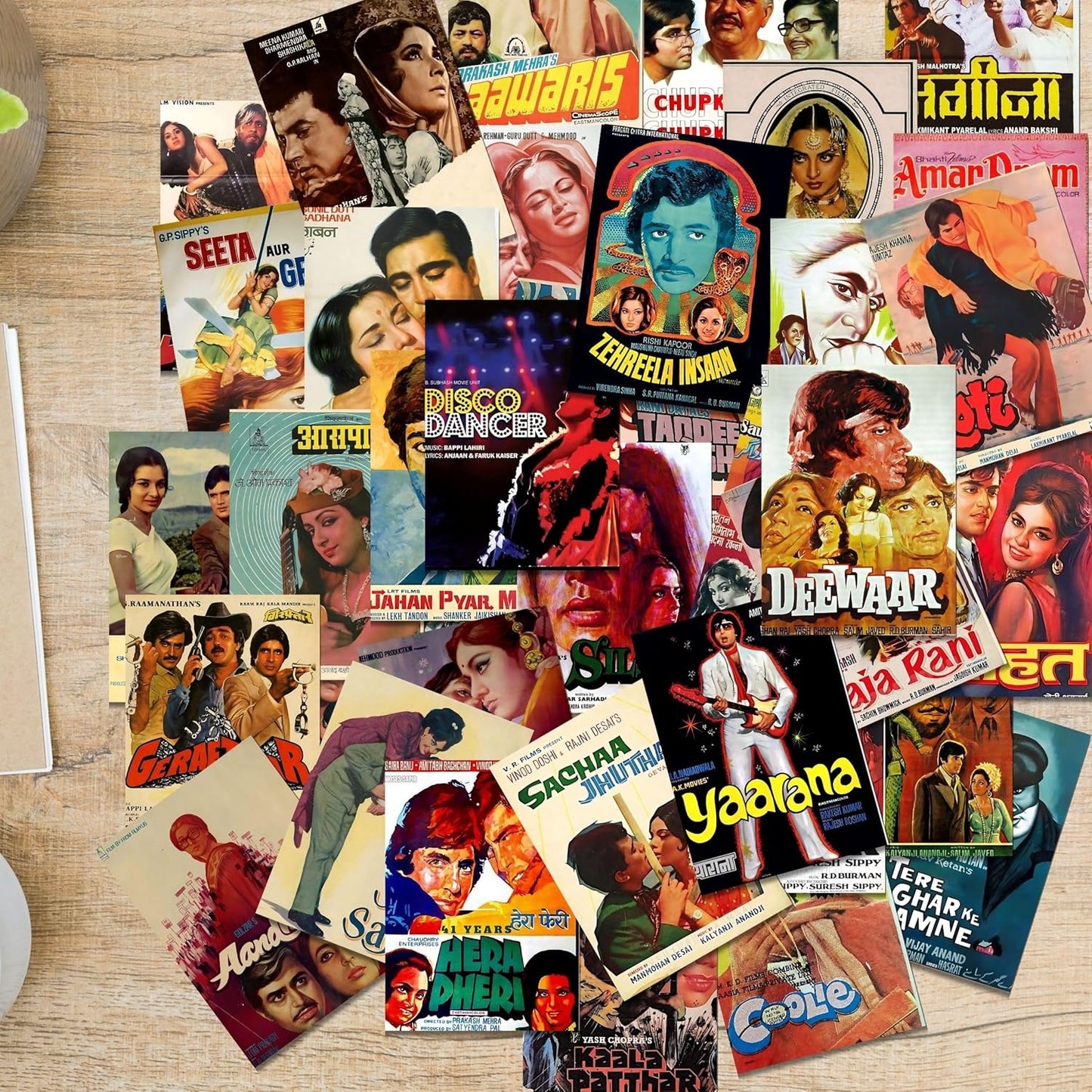 GOOD HOPE Set of 60 Bollywood Movies Posters(4x6 inch) Pop Artwork