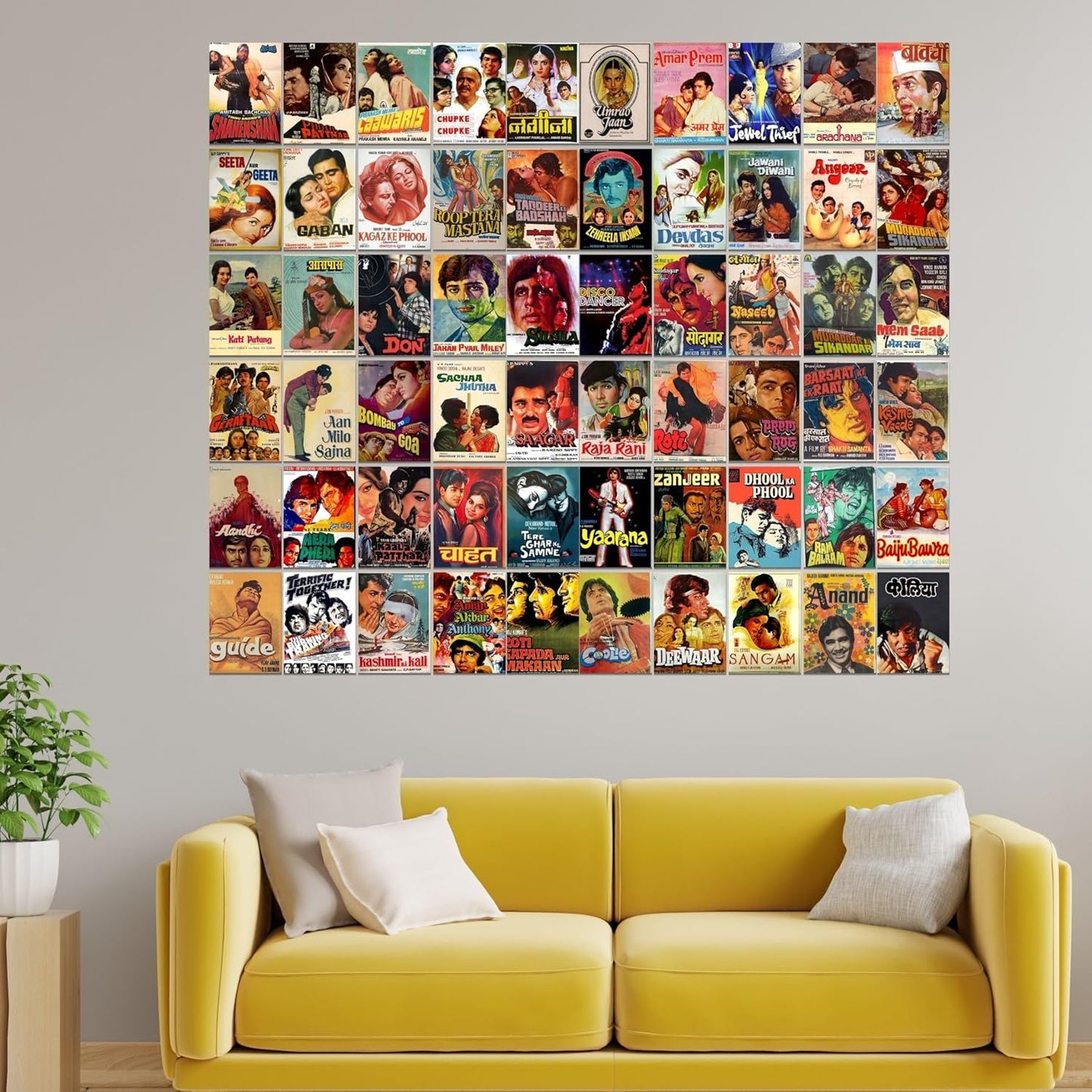 GOOD HOPE Set of 60 Bollywood Movies Posters(4x6 inch) Pop Artwork