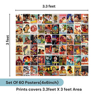 Set of 60 Bollywood Movies Posters A4 A5 A6