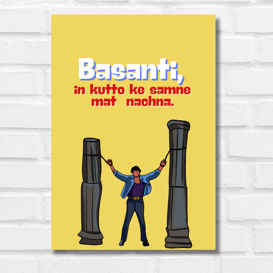 SHOLAY MOVIE QUOTE POSTER