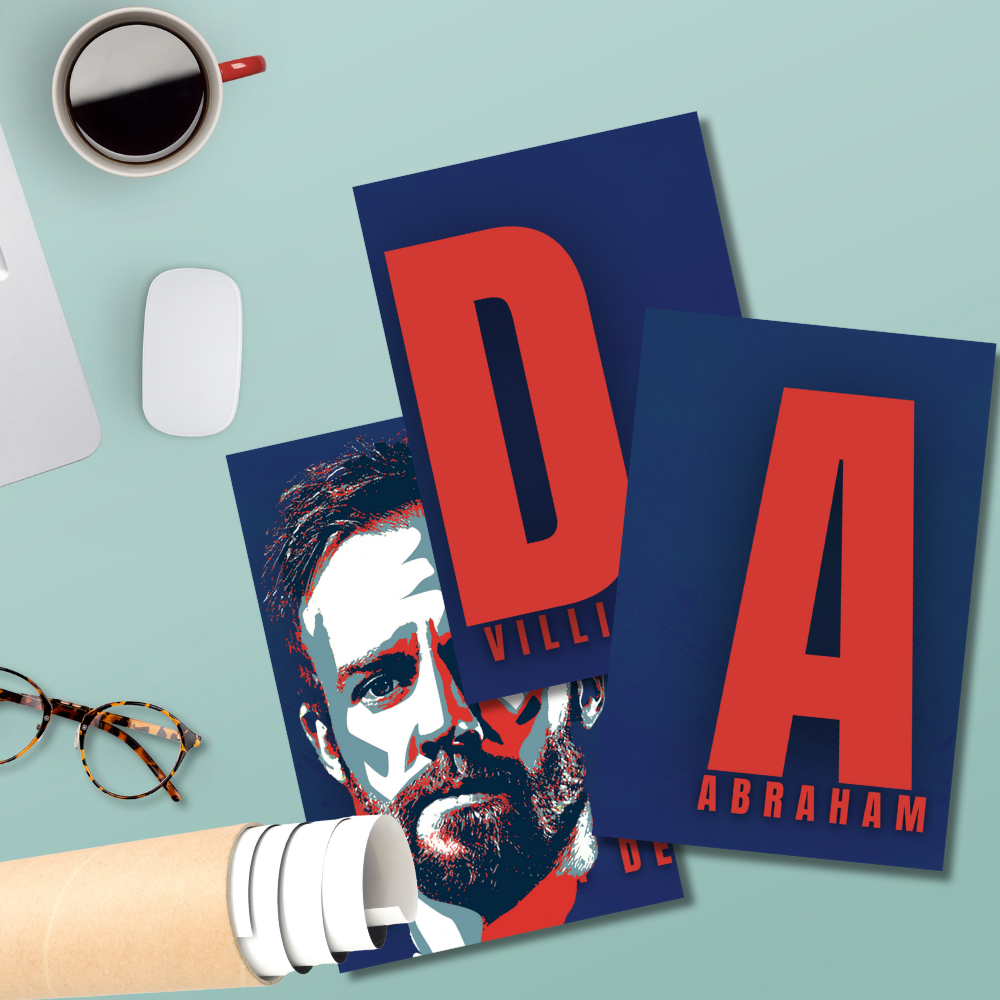 AB de Villiers 3 Split Poster – Stylish Wall Art of ABD with Portrait