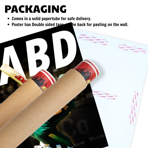 AB De Villiers AB de Villiers Poster Frame Wall Art Print for Cricket Fans Inspirational Pop Art Style Posters Frames for Home, Office & Room Decor Photo Frames