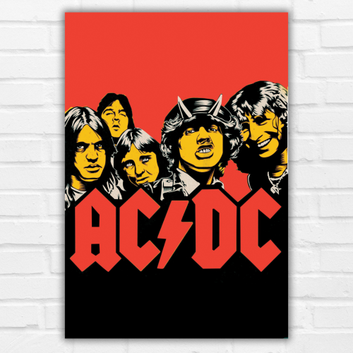 Ac Dc Music Band Poster Singers Artwork Vintage Music Band Musicians ...