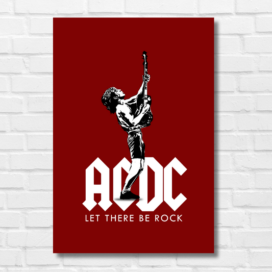 AC DC Rock Band Poster Pop Art Music Artist Artwork PopularSingers Singing illustration  Matte Finish Beautiful Framed Poster