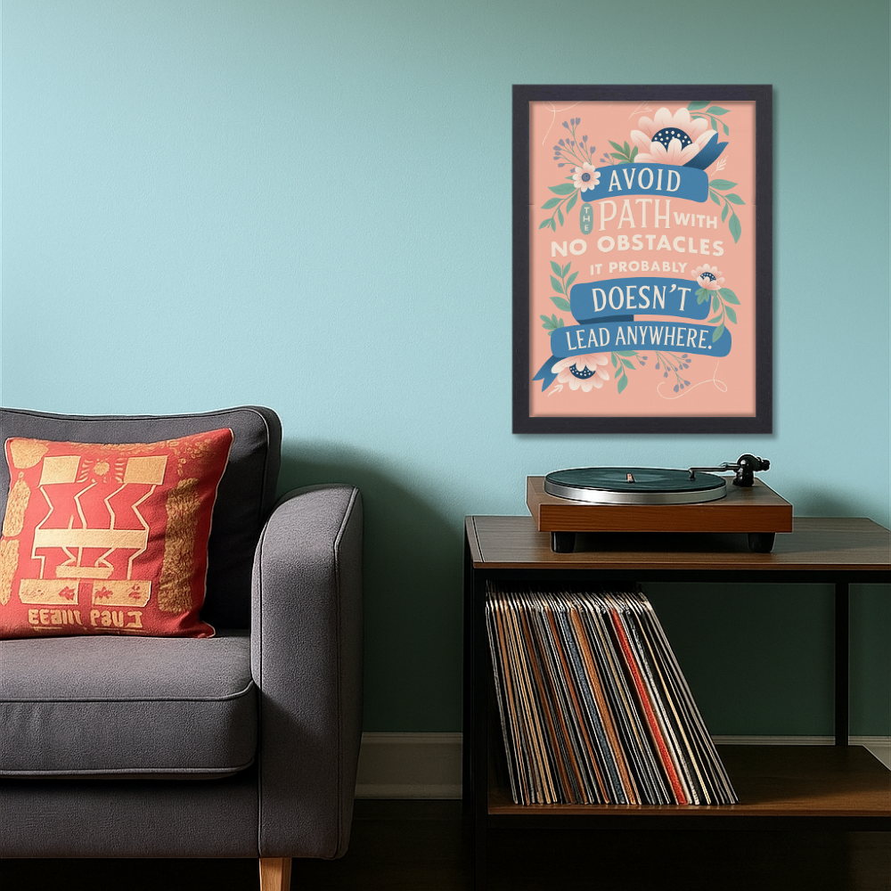 Aesthetic Pink Motivational Quotes Poster Motivationn Quote Painting Posters Inspiring Lines Stickers for Students Study room Library decoration Living roomkitchen Dining hall & office wall(with frame or without frame)