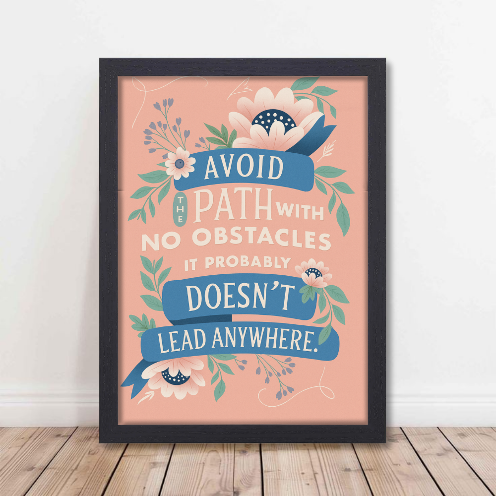 Aesthetic Pink Motivational Quotes Poster Motivationn Quote Painting Posters Inspiring Lines Stickers for Students Study room Library decoration Living roomkitchen Dining hall & office wall(with frame or without frame)