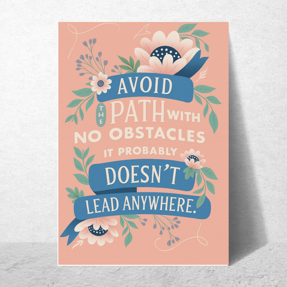 Aesthetic Pink Motivational Quotes Poster Motivationn Quote Painting Posters Inspiring Lines Stickers for Students Study room Library decoration Living roomkitchen Dining hall & office wall(with frame or without frame)